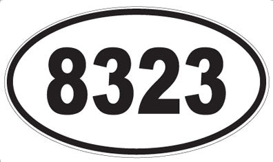 8323 - Oval Sticker