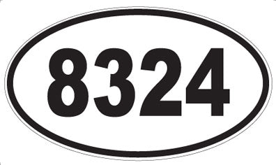 8324 - Oval Sticker