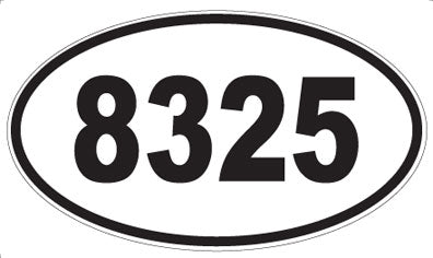 8325 - Oval Sticker