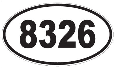 8326 - Oval Sticker