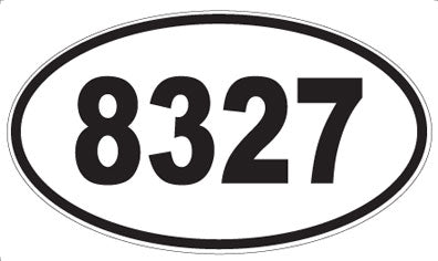 8327 - Oval Sticker