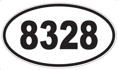 8328 - Oval Sticker