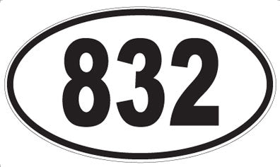 832 - Oval Sticker