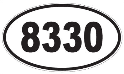 8330 - Oval Sticker