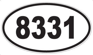 8331 - Oval Sticker