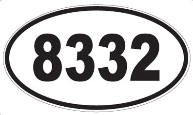 8332 - Oval Sticker
