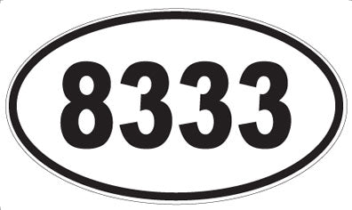 8333 - Oval Sticker