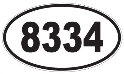 8334 - Oval Sticker
