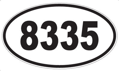 8335 - Oval Sticker