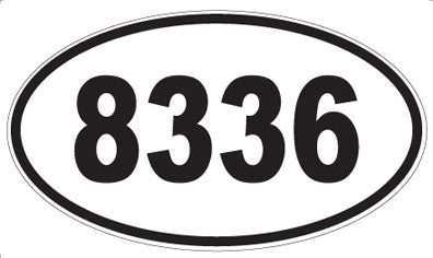 8336 - Oval Sticker