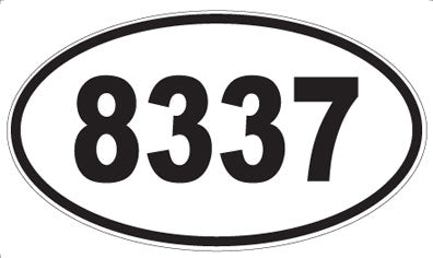 8337 - Oval Sticker
