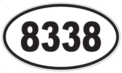 8338 - Oval Sticker