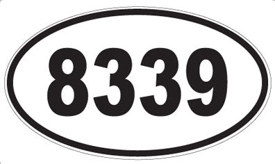 8339 - Oval Sticker