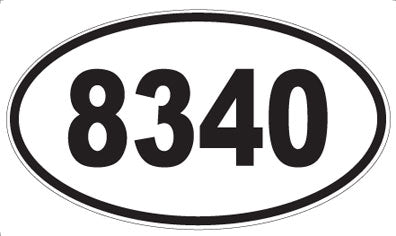8340 - Oval Sticker