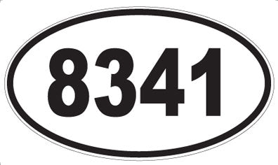 8341 - Oval Sticker