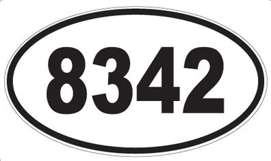 8342 - Oval Sticker