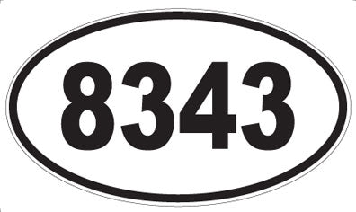 8343 - Oval Sticker