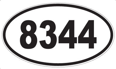 8344 - Oval Sticker