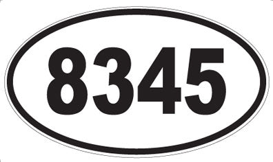 8345 - Oval Sticker