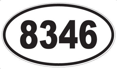 8346 - Oval Sticker