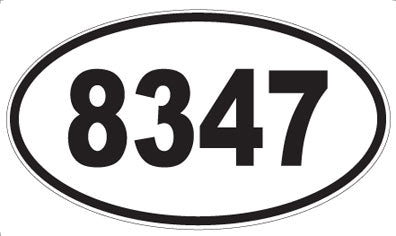 8347 - Oval Sticker
