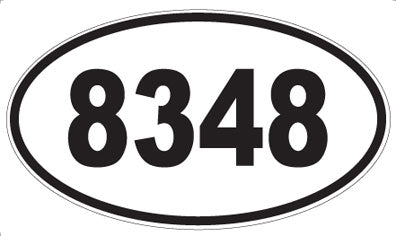 8348 - Oval Sticker