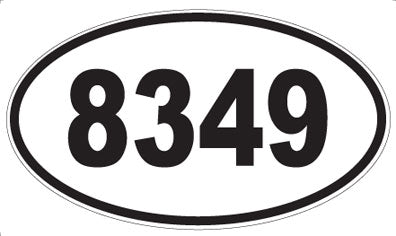 8349 - Oval Sticker