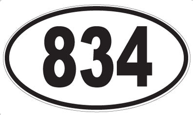 834 - Oval Sticker