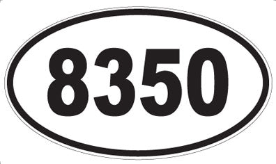8350 - Oval Sticker