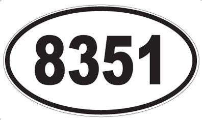 8351 - Oval Sticker