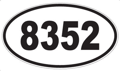 8352 - Oval Sticker