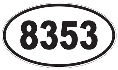 8353 - Oval Sticker