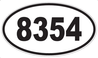 8354 - Oval Sticker