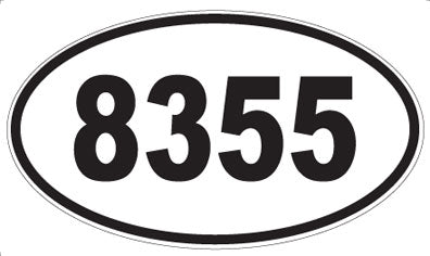 8355 - Oval Sticker