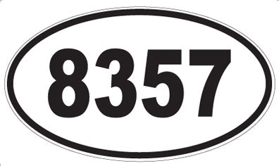 8357 - Oval Sticker