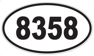 8358 - Oval Sticker