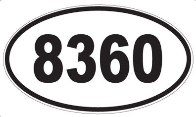 8360 - Oval Sticker