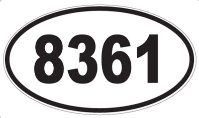 8361 - Oval Sticker