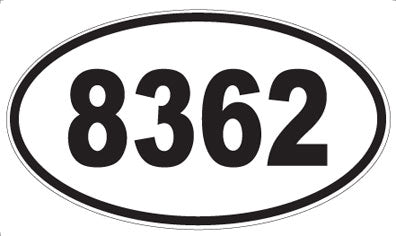 8362 - Oval Sticker
