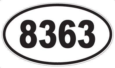 8363 - Oval Sticker