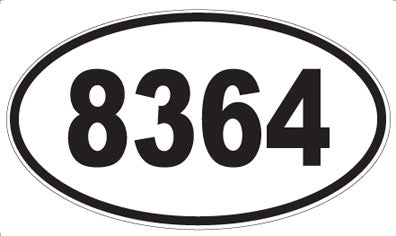 8364 - Oval Sticker