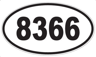 8366 - Oval Sticker