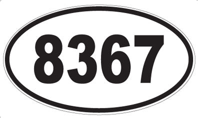 8367 - Oval Sticker