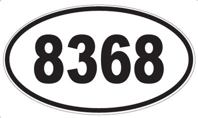8368 - Oval Sticker