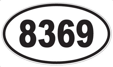 8369 - Oval Sticker