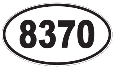 8370 - Oval Sticker