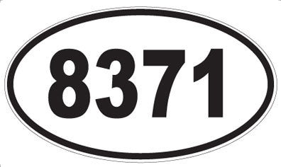 8371 - Oval Sticker