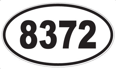 8372 - Oval Sticker