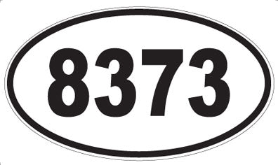 8373 - Oval Sticker