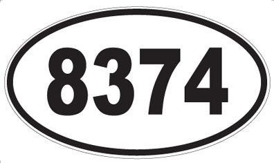 8374 - Oval Sticker